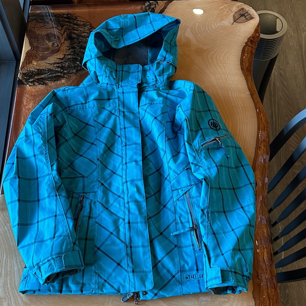 686 Turquoise Plaid Snowboard/Ski Jacket